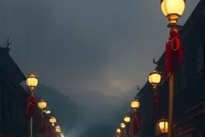 《橙色的雨》剧照:雨中撑伞奔跑的校服背影
